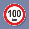 Знак Забранено движението над 100км - 253